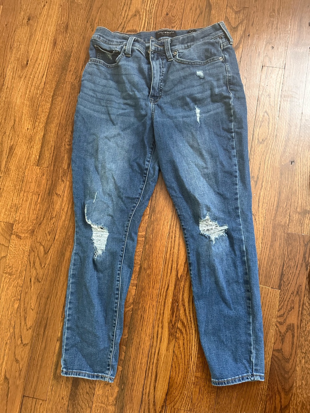 Lucky Brand Medium Blue Denim Ankle Jeans